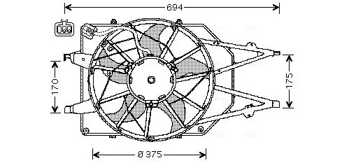 Handler.Part Fan, radiator AVA FD7508 1