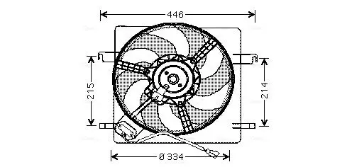 Handler.Part Fan, radiator AVA FD7515 1