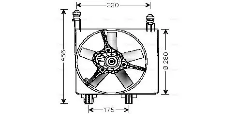 Handler.Part Fan, radiator AVA FD7524 1