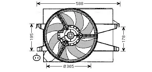 Handler.Part Fan, radiator AVA FD7541 1