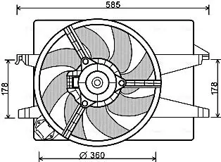 Handler.Part Fan, radiator AVA FD7553 1