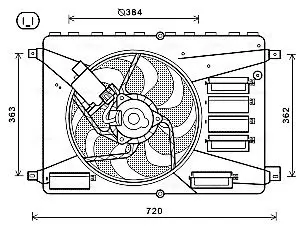 Handler.Part Fan, radiator AVA FD7556 1