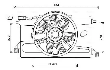 Handler.Part Fan, radiator AVA FD7561 1