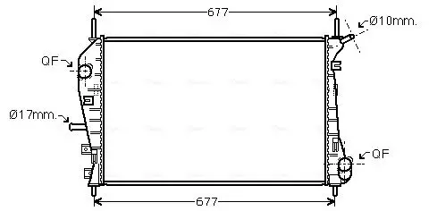 Handler.Part Radiator, engine cooling AVA FDA2376 1