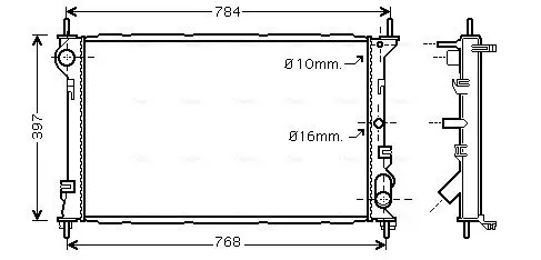 Handler.Part Radiator, engine cooling AVA FDA2411 1