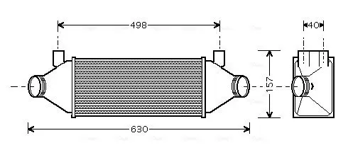 Handler.Part Intercooler, charger AVA FDA4314 1