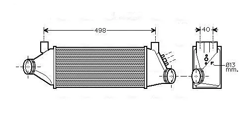 Handler.Part Intercooler, charger AVA FDA4385 1