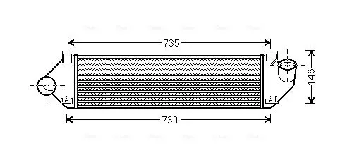 Handler.Part Intercooler, charger AVA FDA4438 1