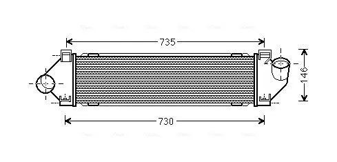 Handler.Part Intercooler, charger AVA FDA4480 1