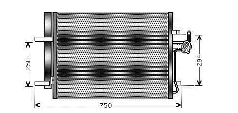 Handler.Part Condenser, air conditioning AVA FDA5428D 1