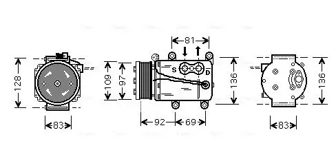 Handler.Part Compressor, air conditioning AVA FDAK171 1