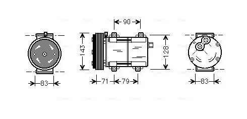 Handler.Part Compressor, air conditioning AVA FDAK279 1