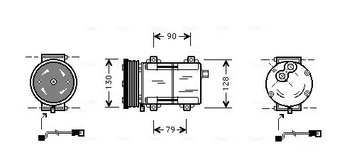 Handler.Part Compressor, air conditioning AVA FDAK284 1