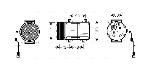 Handler.Part Compressor, air conditioning AVA FDAK285 1