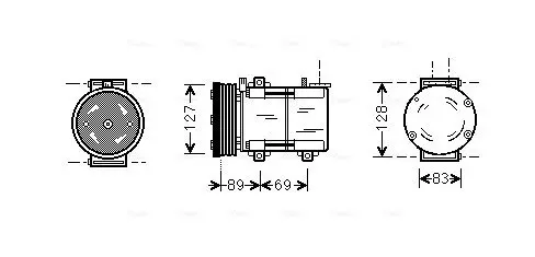 Handler.Part Compressor, air conditioning AVA FDAK322 1