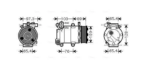 Handler.Part Compressor, air conditioning AVA FDAK391 1