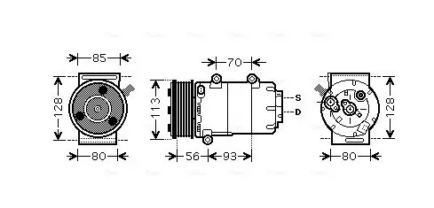 Handler.Part Compressor, air conditioning AVA FDAK416 1