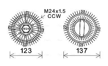 Handler.Part Clutch, radiator fan AVA FDC449 1