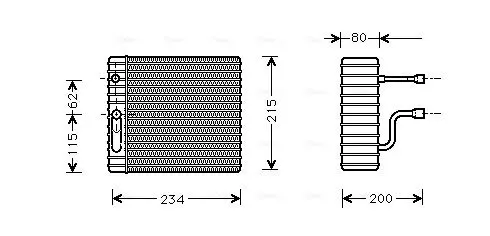 Handler.Part Evaporator, air conditioning AVA FDV089 1