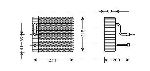 Handler.Part Evaporator, air conditioning AVA FDV104 1