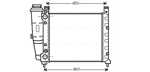 Handler.Part Radiator, engine cooling AVA FT2039 1