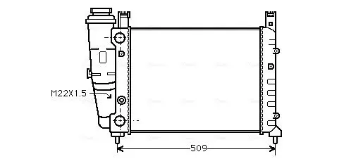 Handler.Part Radiator, engine cooling AVA FT2040 1