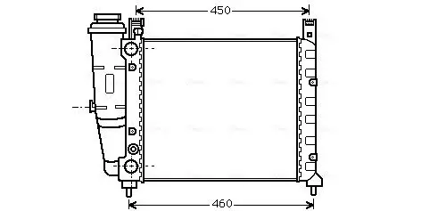 Handler.Part Radiator, engine cooling AVA FT2059 1