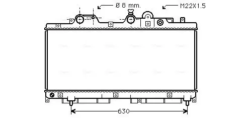 Handler.Part Radiator, engine cooling AVA FT2147 1