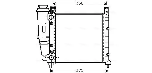 Handler.Part Radiator, engine cooling AVA FT2038 1