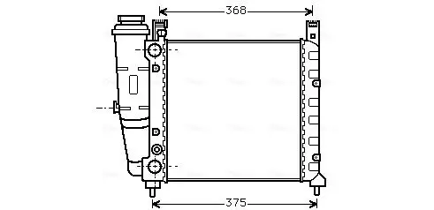 Handler.Part Radiator, engine cooling AVA FT2057 1