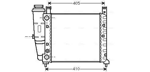 Handler.Part Radiator, engine cooling AVA FT2077 1