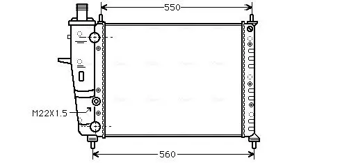 Handler.Part Radiator, engine cooling AVA FTA2159 1