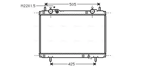 Handler.Part Radiator, engine cooling AVA FT2185 1