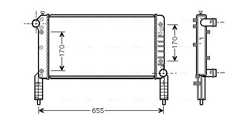 Handler.Part Radiator, engine cooling AVA FT2264 1