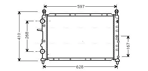 Handler.Part Radiator, engine cooling AVA FT2322 1