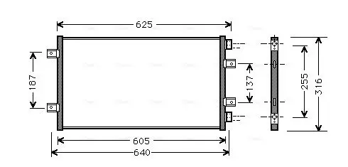 Handler.Part Condenser, air conditioning AVA FT5247 1