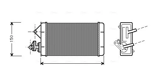 Handler.Part Heat exchanger, interior heating AVA FT6087 1