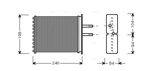 Handler.Part Heat exchanger, interior heating AVA FT6193 1