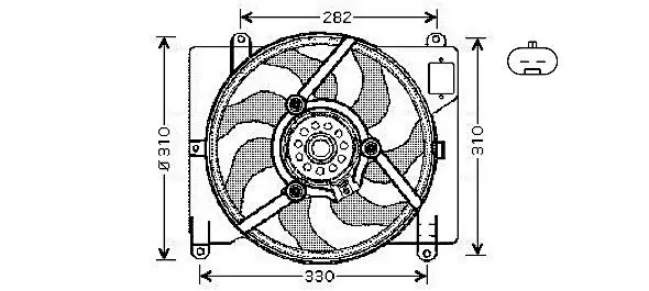 Handler.Part Fan, radiator AVA FT7503 1