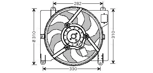 Handler.Part Fan, radiator AVA FT7504 1