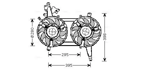 Handler.Part Fan, radiator AVA FT7542 1