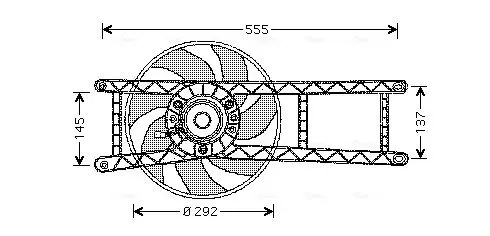 Handler.Part Fan, radiator AVA FT7525 1