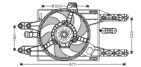 Handler.Part Fan, radiator AVA FT7549 1