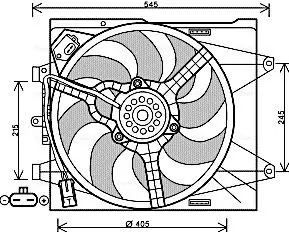 Handler.Part Fan, radiator AVA FT7564 1