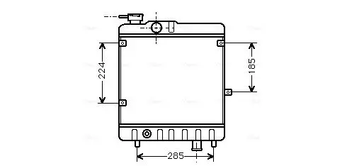 Handler.Part Radiator, engine cooling AVA FTA2028 1