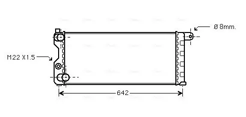 Handler.Part Radiator, engine cooling AVA FTA2074 1