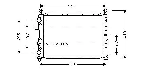 Handler.Part Radiator, engine cooling AVA FTA2094 1