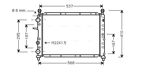 Handler.Part Radiator, engine cooling AVA FTA2109 1