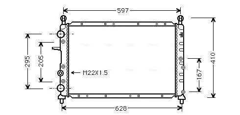 Handler.Part Radiator, engine cooling AVA FTA2066 1