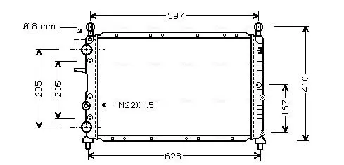 Handler.Part Radiator, engine cooling AVA FTA2095 1